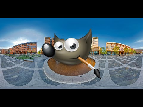 GIMP - Edit zenith and nadir on equirectangular image