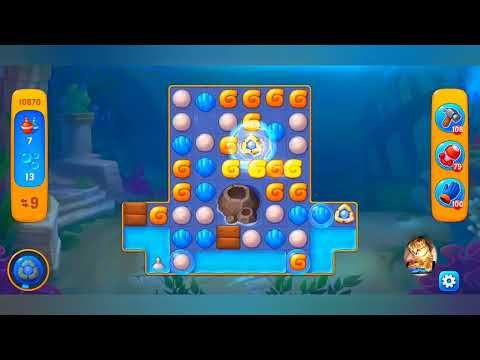 фишдом 2022  #  10870 уровень - прохождение без бустеров # Fishdom,   10870  level - no Boosters.