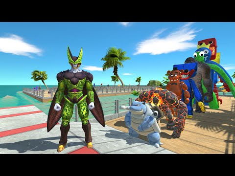 Cell Perfect vs Boxy Boo OASIS DEATH RUN - Animal Revolt Battle Simulator