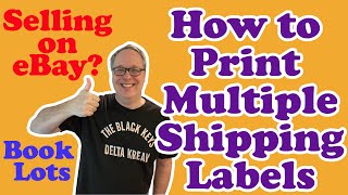 How to Print Two Shipping Labels on eBay!  Multiple labels for Heavy Book Lots.