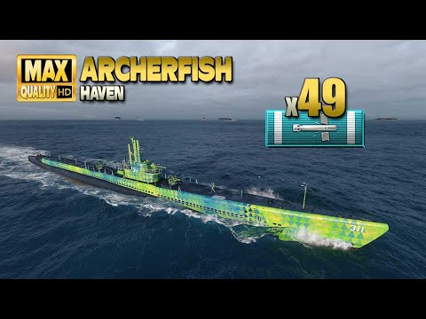 Submarine Archerfish with 49 torpedo hits - World of Warships
