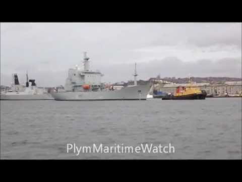 HMS Scott Leaving devonport