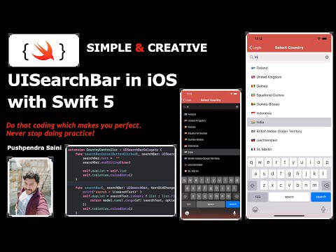 UISearchBar in iOS with Swift 5