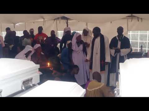 CHURCH PEOPLE PRAYING, FINALLY BODY OF BABA MONA ARRIVES IN HIS HOME VILLAGE AWASI