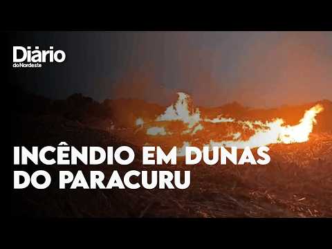 Fogo atinge Dunas de Paracuru e fumaça alcança hotéis e pousadas