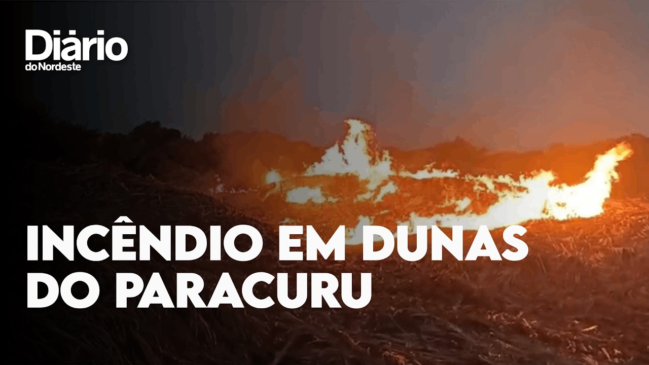 Imagem da notícia Fogo atinge Dunas de Paracuru e fumaça alcança hotéis e pousadas