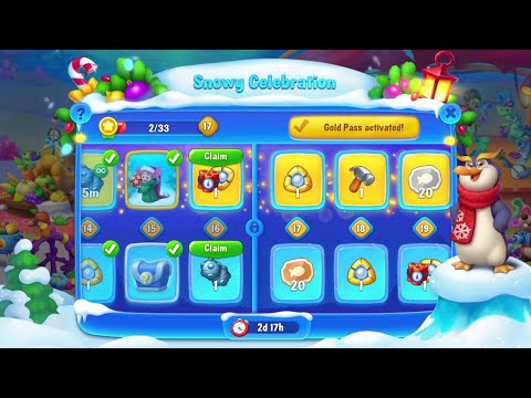 @Fishdom Win Strikes Level 10406 - 10409. ❄️ Celebration Level 16 🔓