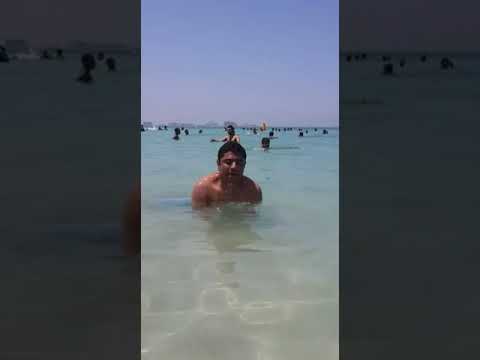 Awan saab swimming at jumeira open beach