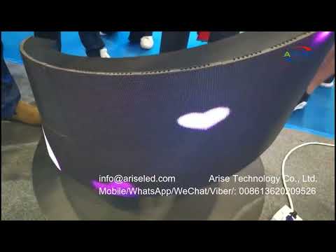Full color SMD curved led screen 240x120mm flexible led module,Small pixel pitch curved round led
