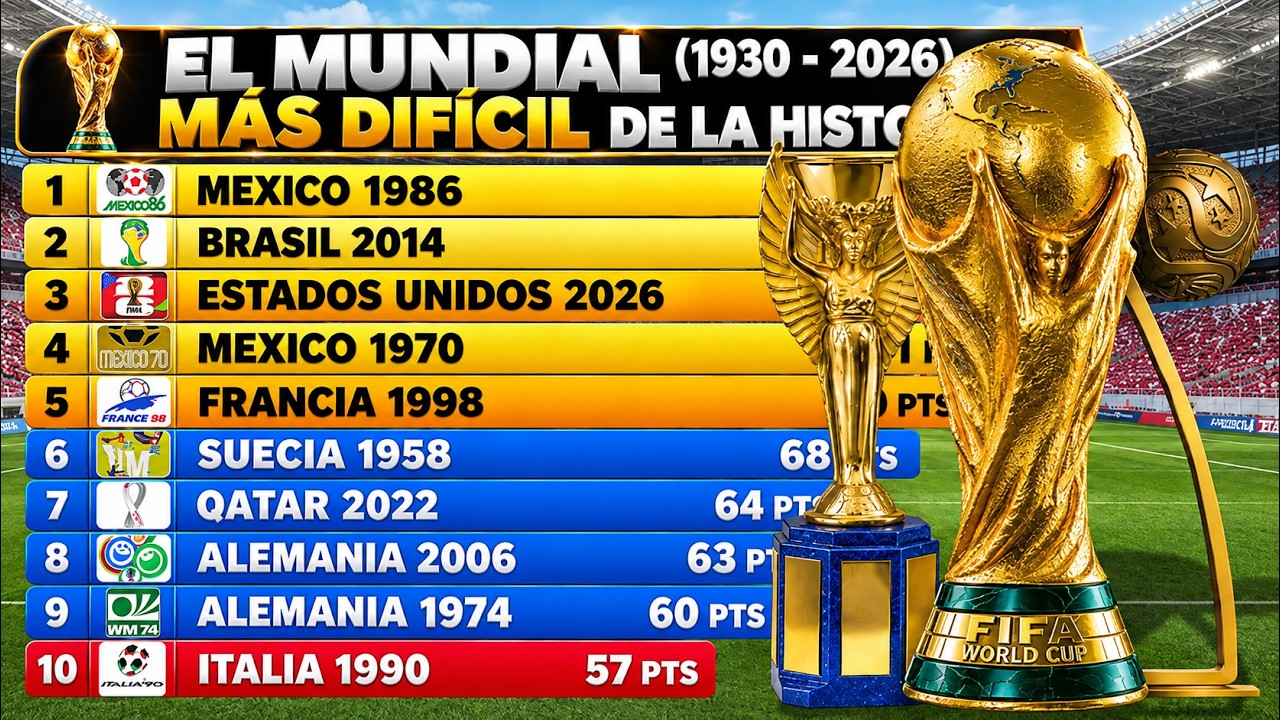 Analicé los 23 MUNDIALES para descubrir cuál fue el MÁS DIFÍCIL de ganar