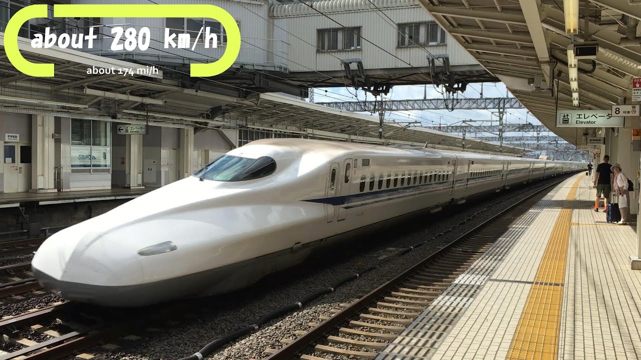 Japanese Bullet Train "Shinkansen" .  N700A　(Maibara Station)