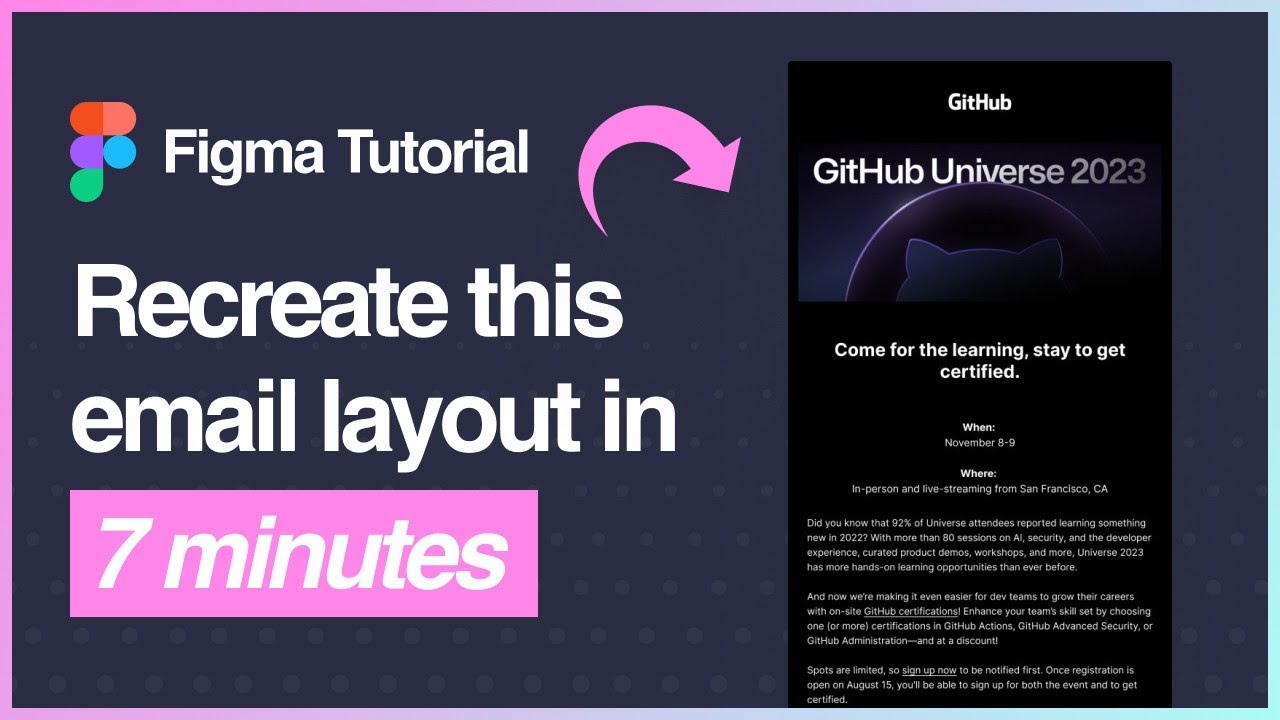 Figma Tutorial: Design a GitHub email template using Emailify
