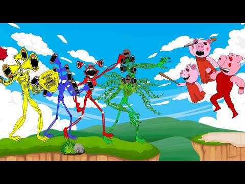 Siren Head Family Battle With Piggy Family + More - Roblox Piggy Animation | GV Studio