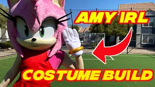 I CRAFTED a REALISTIC AMY ROSE MASCOT COSTUME COSPLAY From Scratch!