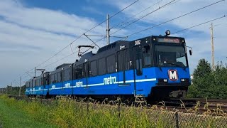 Westbound MetroLink Red Line train thru YMCA Loop Trail - Belleville, IL (8/16/26)