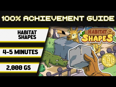 Habitat Shapes 100% Achievement Walkthrough * 2000GS in 4-5 Minutes *