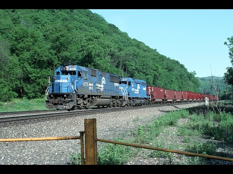 CONRAIL and AMTRAK TRAINS AOUND TYRONE, PA  AREA MAY 21, 1992