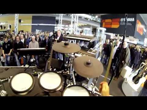 Ralf Gustke Drum Solo on Yamaha DTX-950k at Musikmesse 2013 (incl. first person GoPro view)