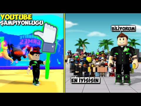 🤑 YOUTUBE MİLYON ABONE OLDUM 🤑 YouTube Champions / Roblox Türkçe