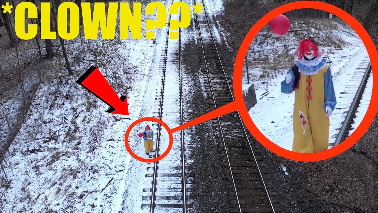 (omfg) you won't believe what my drone caught on camera / Scary Killer Clown sighting!!