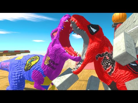 DEADPOOL T-REX DEATH RUN TRACK-Animal Revolt Battle Simulator