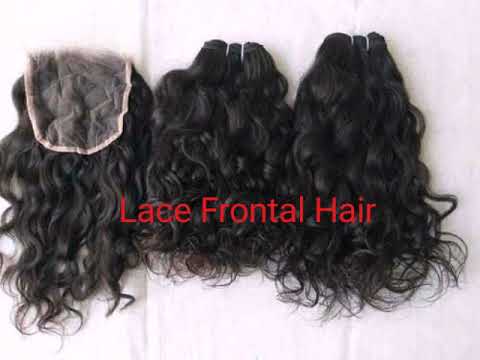 Frontal lace closure human hair extensions / raw human hair,...