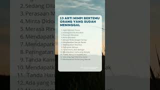 Download lagu 13 arti mimpi bertemu orang yang sudah meninggal #shorts #fyp #islamicstatus #quotes mp3