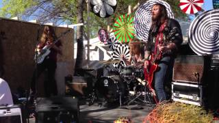 Kadavar with Purple Sage in the psychedelic garden of Justine's Brasserie at SXSW 2013