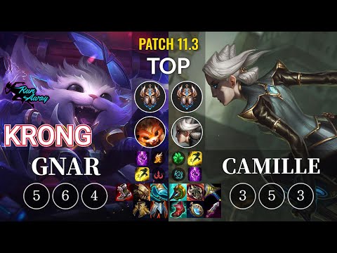 RNW KronG Gnar vs Camille Top - KR Patch 11.3