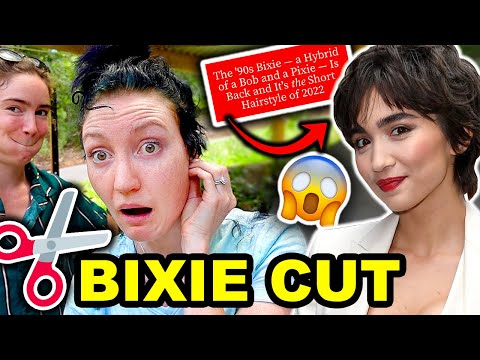 Chopping All My Hair Off - Bixie Cut / Pixie Cut Transformation!!!!  *hair trends 2022*