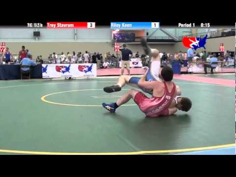 University Nat`ls FS  70 KG / 154.25 lbs: Trey Stavrum vs. Riley Keen