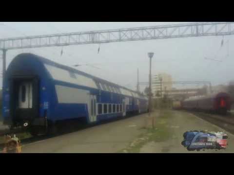 Trains- Constanta- Romania -2014 April -Old vs new Railway Station