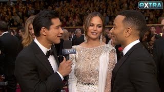How Chrissy Teigen Avoided Wardrobe Malfunctions at Oscars 2017