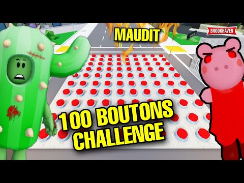 CACTUS ET 100 BOUTONS CHALLENGE MAUDIT MAIS UN SEUL POUR SAUVER ... ! BROOKHAVEN RP - ROBLOX