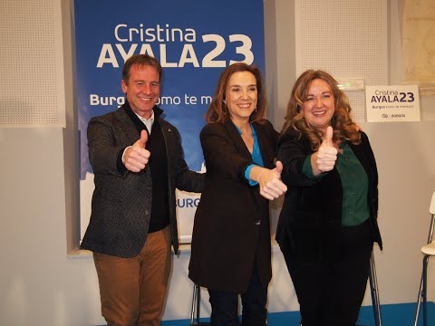 Cuca Gamarra interviene en la presentación de la candidata del PP al Ayto. de Burgos, Cristina Ayala