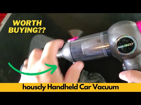 Handheld Vacuum Cordless, 25000Pa Powerful Suction Car Vacuum Portable Cordless with 8000mAh Battery & LED Light, Hand Held Vacuum Rechargeable with HEPA Filters, Home, Car Seats, Pet Hair White video review thumbnail