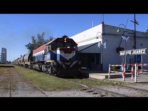[4K] Tren de tolvas graneras de NCA con destino a General Deheza pasando por Marcos Juárez!!!!!!