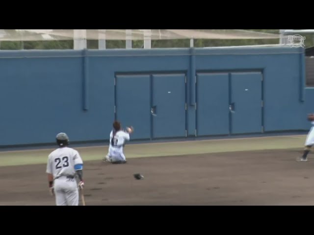 【ファーム】バファローズ・福永奨 難しい打球を滑り込んでナイスキャッチ!!   2024年8月17日 オリックス・バファローズ 対 くふうハヤテベンチャーズ静岡