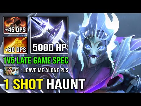 WTF Global 1 Shot Haunt +105 Burn DPS Late Game Spectre with 1v5 Tank Brutal 5000 HP Dota 2