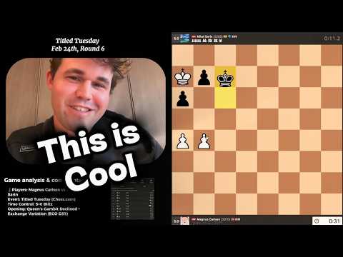 Magnus Carlsen Outplays Nihal Sarin with a Rare Endgame Pattern | Titled Tuesday