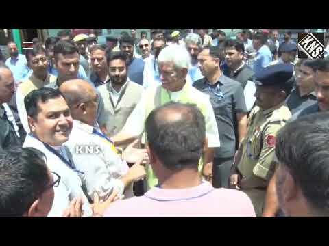 Lieutenant Governor manojsinha visits Pantha Chowk Yatra Transit Camp and Yatri Niwas in Srinagar; reviews arrangements for pilgrims.
