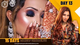 DAY 13 | 15 days Makeup challenge | Online class |   @pkmakeupstudio