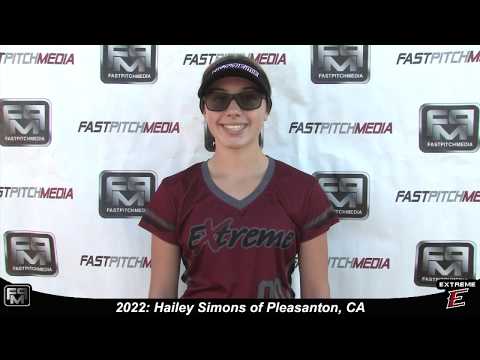 2022 Hailey Simons Second Base Softball Skills Video - Extreme Fastpitch
