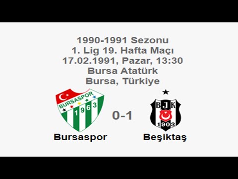Bursaspor 0-1 Beşiktaş 17.02.1991 - 1990-1991 Turkish 1st League Matchday 19