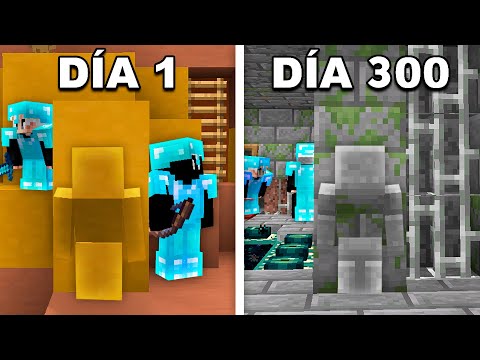 SOBREVIVÍ 300 DÍAS dentro de una BASE SECRETA de MINECRAFT
