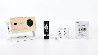 N6 Pro 1080p Portable Smart Projector - Netflix Certified, Auto-Focus, Voice Controlled, Wi-Fi 6 & Bluetooth 5.4