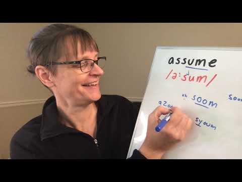 How to Pronounce Assume (Free American Accent Training Word of the Day from SpeechModification.com)