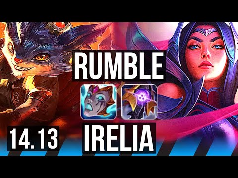 RUMBLE vs IRELIA (MID) | 13/0/5, Legendary, 6 solo kills, 900+ games | VN Challenger | 14.13