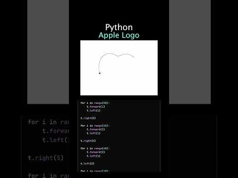 Draw An Apple Logo Using Python Python Turtle Python Coding Shorts