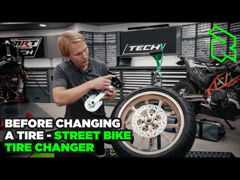 Before Changing a Tire - Street Bike Tire Changer Tutorial